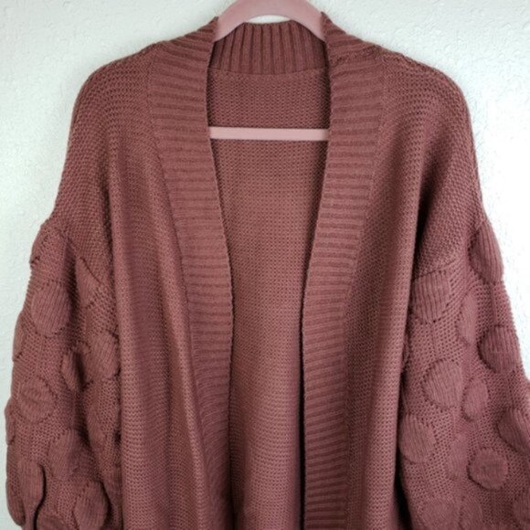 TOBI Shannon Oversized Bohemian Slouchy Chunky Knit Cardigan Balloon Sleeve Boho - Picture 8 of 15